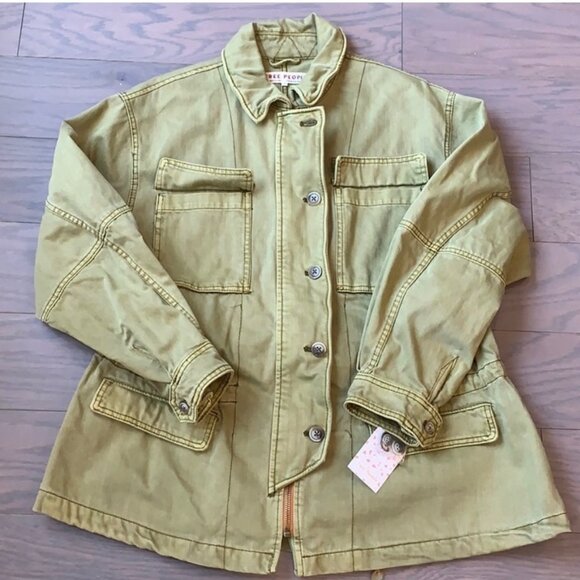 Nwt Free People "Sieze the Day" Military Oversized Jacket - Picture 1 of 5